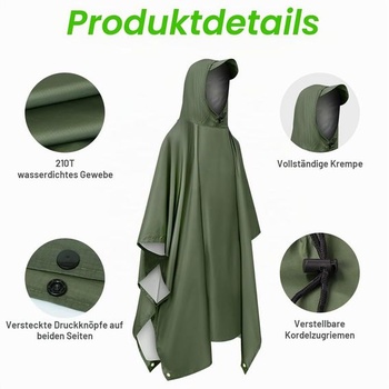 Vicloon Rain Poncho, unisexová bunda do dažďa, pláštenka do dažďa, kabát do dažďa pre dospelých s