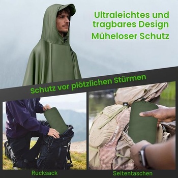 Vicloon Rain Poncho, unisexová bunda do dažďa, pláštenka do dažďa, kabát do dažďa pre dospelých s
