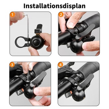 Hlasný zvonček na bicykel pre cestné a gravel bicykle - Kompatibilný s priemerom riadidiel 22-31,8 mm -