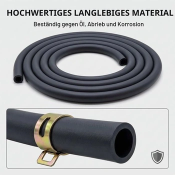 Súprava palivových hadíc GETRICH 2,4 m, 8 mm, s 10 hadicovými svorkami