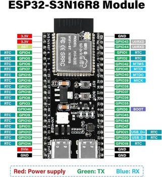 Diymore pro ESP32-S3 DevKitC-1 N16R8 modul, rozšiřující deska pro vývojovou desku ESP32 S3 s WiFi,