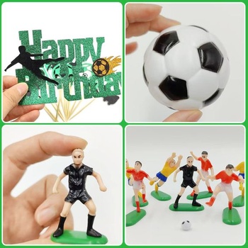 23 kusov ozdôb na futbalovú tortu, ozdoby na futbalovú tortu k narodeninám D23