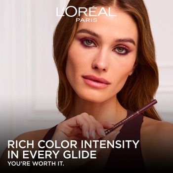 Očný make-up L'Oréal Paris, očná linka Haute Couleur Khol pre intenzívnu farbu a ľahké roztieranie,