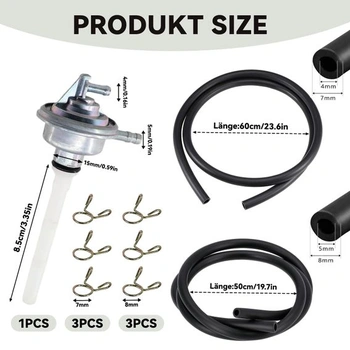 Univerzální podtlakový palivový kohout pro skútry Vespa LX ET2 ET4, Piaggio Zip NRG Typhoon,