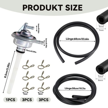 Univerzálny podtlakový palivový kohút pre skútre Vespa LX ET2 ET4, Piaggio Zip NRG Typhoon,