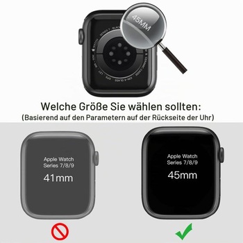 Pouzdro JETech s ochranou displeje pro Apple Watch Series 9/8/7 45mm, stříbrné Apple Watch Series 9