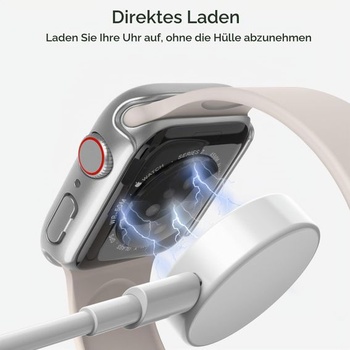Pouzdro JETech s ochranou displeje pro Apple Watch Series 9/8/7 45mm, stříbrné Apple Watch Series 9