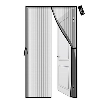 Magnetická sieť proti hmyzu YRH na balkónové dvere, 75x210 cm, čierna