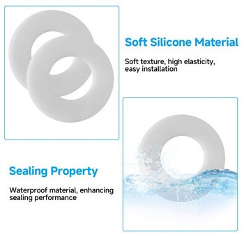 Sada 4 plastových podložiek pre splachovací ventil, tesnenie Geberit pre splachovaciu nádržku, závesné