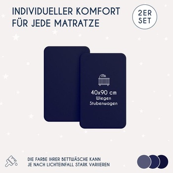 Dreamzie - Napínacie prestieradlo 40x90cm pre bábätká - Balenie 2 ks - 100% bavlnený džersej 40 x 90 cm