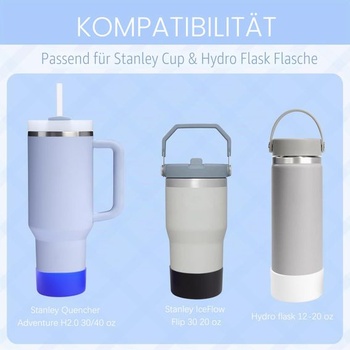 Balenie 6 silikónových ochranných puzdier na príslušenstvo Stanley Cupu. Silikónový návlek na