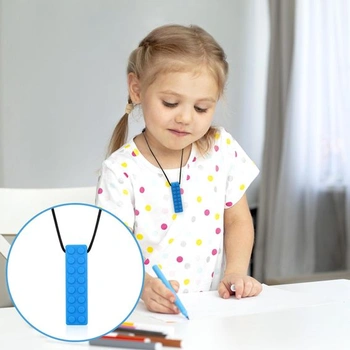 VEGCOO 5dílný senzorický žvýkací náhrdelník, flexibilní senzorická žvýkací hračka, silikonová