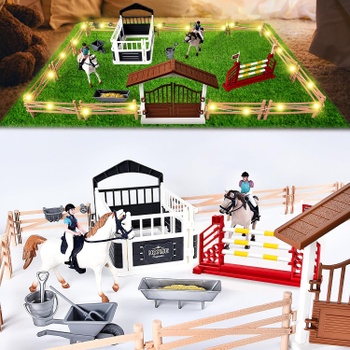 Herná sada JONRRYIN konskej stajne, 49 dielov
