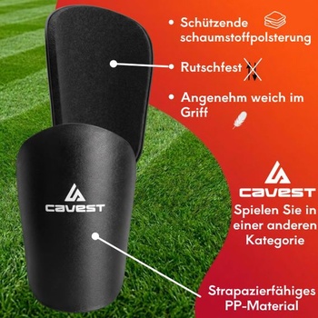 Chrániče holení Cavest Mini na futbal, pre deti i dospelých, malé, 12 x 8 cm, ultraľahké, 30 g s EVA
