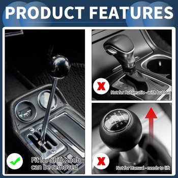 INFINAUTO Radiaca páka do auta 1 ks pre manuálnu a automatickú prevodovku vyrobená z hliníka