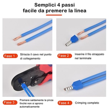 60 kusov 2 x 10,0 mm² červených krimpovacích elektrických káblových ôk, obsahujúcich elektrické