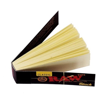 Čierne špičky RAW, tenké - 17 x 58 mm, 50 špičk v brožúre, 50 brožúr v krabici