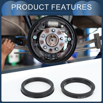 INFINAUTO Strediace krúžky pre náboje kolies, 4 kusy, pre náboje kolies, ABS plast, 61,4 mm