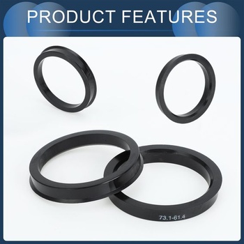 INFINAUTO Strediace krúžky pre náboje kolies, 4 kusy, pre náboje kolies, ABS plast, 61,4 mm