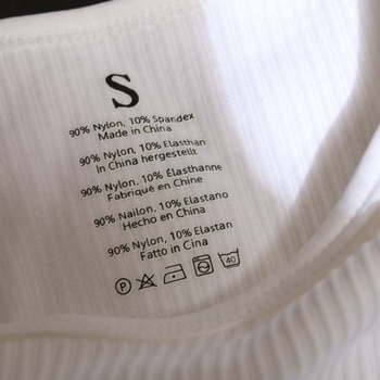 Dámske body biele veľ. S nylon, spandex