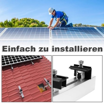 Montážna sada pre solárne panely, 6 kusov, koncová svorka, montážny držiak pre elektráreň na balkón,