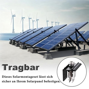 Montážna sada pre solárne panely, 6 kusov, koncová svorka, montážny držiak pre elektráreň na balkón,