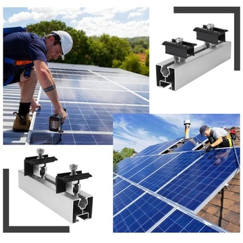 Montážna sada pre solárne panely, 6 kusov, koncová svorka, montážny držiak pre elektráreň na balkón,