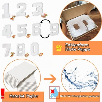 Digitálna krabička na cukríky Hayaww, čísla z papiera, kartónové krabičky s číslami, kartónová