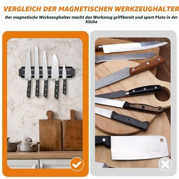 Magnetický držiak na nože, 3 kusy, magnetický držiak na nože 19 cm, magnetický držiak na nože z