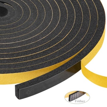 Tesniaca páska z penovej gumy Yotache, kompresná páska 12 mm (Š) x 10 mm (H), izolačná páska, tesnenie
