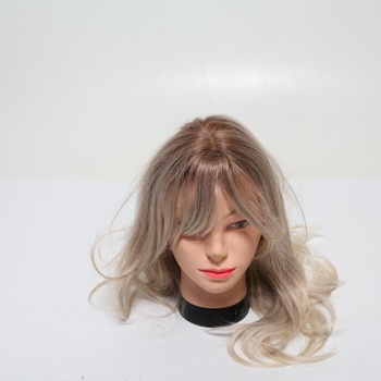 Esmee Dlhé rovné blond parochne pre ženy s ofinou, prírodné syntetické vlasy, ombré parochňa pre