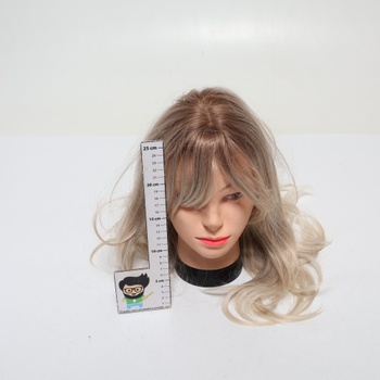 Esmee Dlhé rovné blond parochne pre ženy s ofinou, prírodné syntetické vlasy, ombré parochňa pre