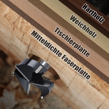 Forstnerov vrták 55,5 mm, vrták do dreva, okrúhla stopka do dreva, dĺžka 92 mm