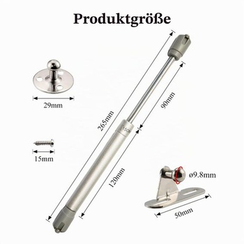 Plynová pružina, 2 kusy, hydraulická/pneumatická, držiak plynovej pružiny do kuchynskej skrinky,
