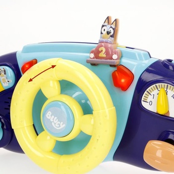 Volant kočárku ColorBaby Bluey 39146, připevňovací rukojeť, barevný design, Bluey, Bingo a jeho