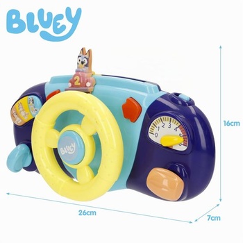 Volant kočárku ColorBaby Bluey 39146, připevňovací rukojeť, barevný design, Bluey, Bingo a jeho