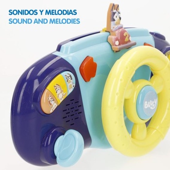 Volant kočárku ColorBaby Bluey 39146, připevňovací rukojeť, barevný design, Bluey, Bingo a jeho