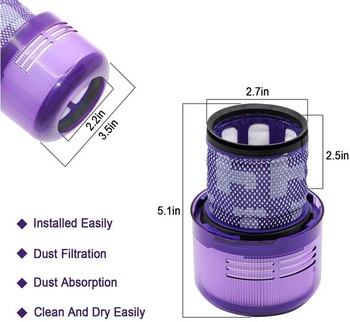 Omyvatelné filtry 1 balení pro vysavač Dyson V11 SV14, V15 Detect, náhradní filtr kompatibilní s