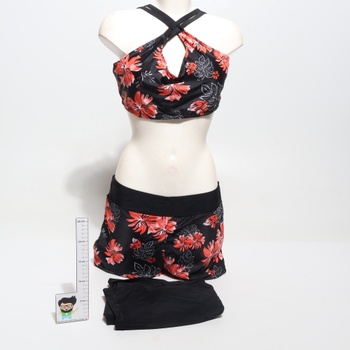 JASAMBAC Tankini Plus Size, dámské plavky s korekcí bříška. Dámská trojdílná sada bikin, horní díl