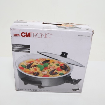 Clatronic® Party Pan | Multifunkčná panvica na varenie, vyprážanie a ďalšie | Pekáč s keramickým povrchom