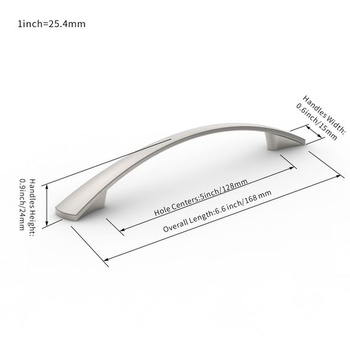 NÁBYTOK 5 kusov Úchytky na skrinky a kuchyne Rozteč otvorov 128 mm Kartáčovaný nikel 128 mm 5 kusov