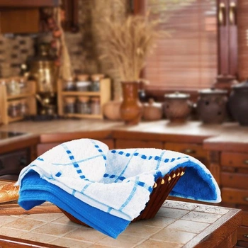 Utopia Towels - 12 kusů kuchyňských utěrek, bavlněná utěrka 38 x 64 cm – lze prát v pračce (modrá a