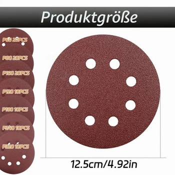 100dielna sada brúsnych papierov so suchým zipsom 125 mm, profesionálna sada brúsnych papierov pre