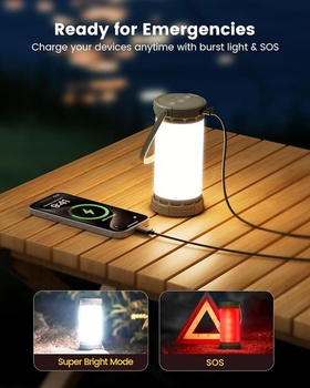 Dobíjacia kempingová lampa Glocusent