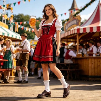 4 páry tradičných dámskych ponožiek, biele dirndl ponožky s volánikmi, priedušné sieťované ponožky na