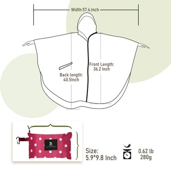 Nepromokavá pončo SaphiRose PONCHO