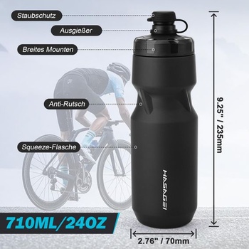 Držiak na fľašu na bicykel s objemom 710 ml – Robustná, nepriepustná konštrukcia, protišmyková rukoväť a