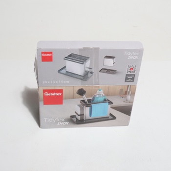 Organizér METALTEX do dřezu stříbrný