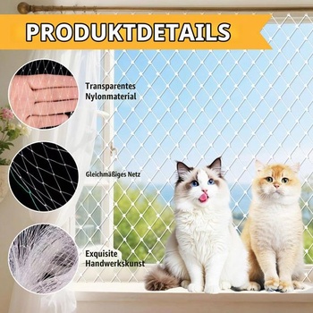 Sieť pre mačky na balkón bez vŕtania, ochranná sieť pre mačky 8x3m, ochranná sieť pre mačky s