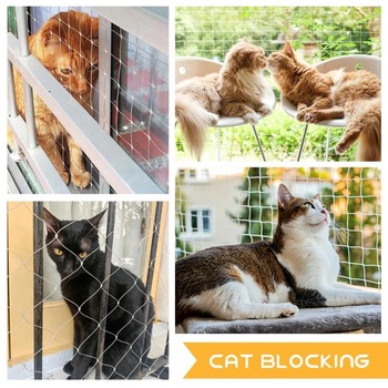 Sieť pre mačky na balkón bez vŕtania, ochranná sieť pre mačky 8x3m, ochranná sieť pre mačky s